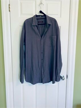 Tommy Bahama Men's Casual Button-Down Shirt in gunmetal blue